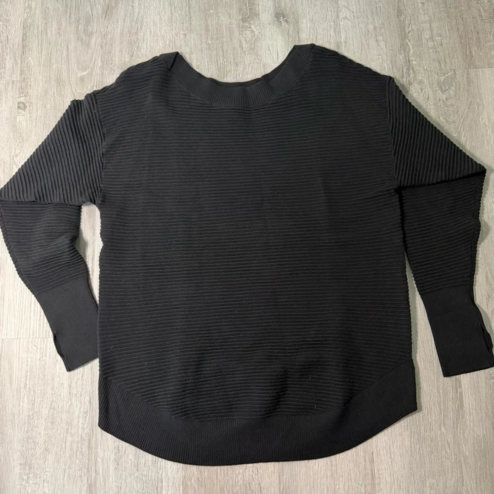 Aerie Offlinedrop sweater stretchy Black Sz S Oversized Athleisure Minimalist - Picture 7 of 9